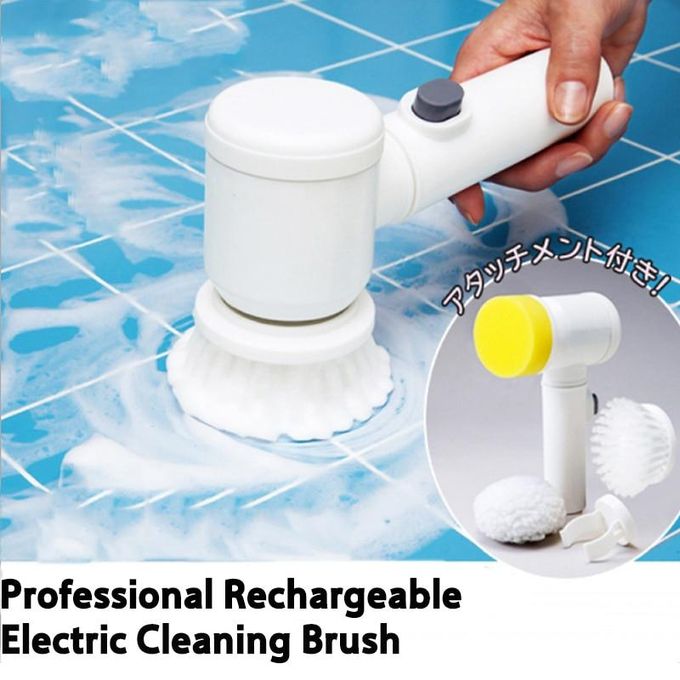 🧼 Brosse Électrique Rechargeable 5-en-1 – Nettoyage Puissant et Sans Effort